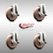Service Caster 5 Inch 316SS High Temp Glass Filled Nylon Swivel Bolt Hole Caster Set with Brake SCC-SS316BH20S514-GFNSHT-TLB-4 - alternate 4